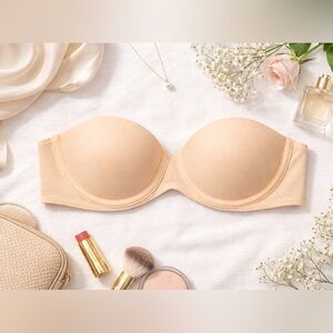 Lily of France Nude Strapless padded bra 36B